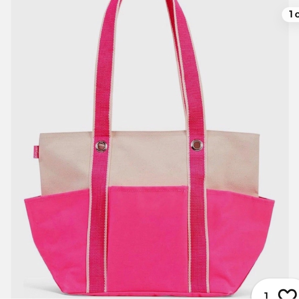 RETIRED Thirty-One Pink and Cream Tote
